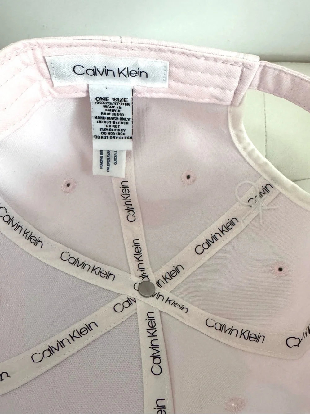 Calvin Klein Pale Pink Embroidered Logo Cap
